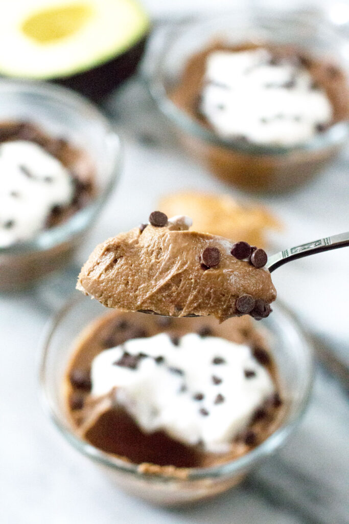 Chocolate Avocado Pudding with Coconut and Peanut Butter Pic