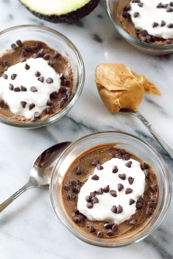 Chocolate Avocado Pudding with Coconut and Peanut Butter Picture