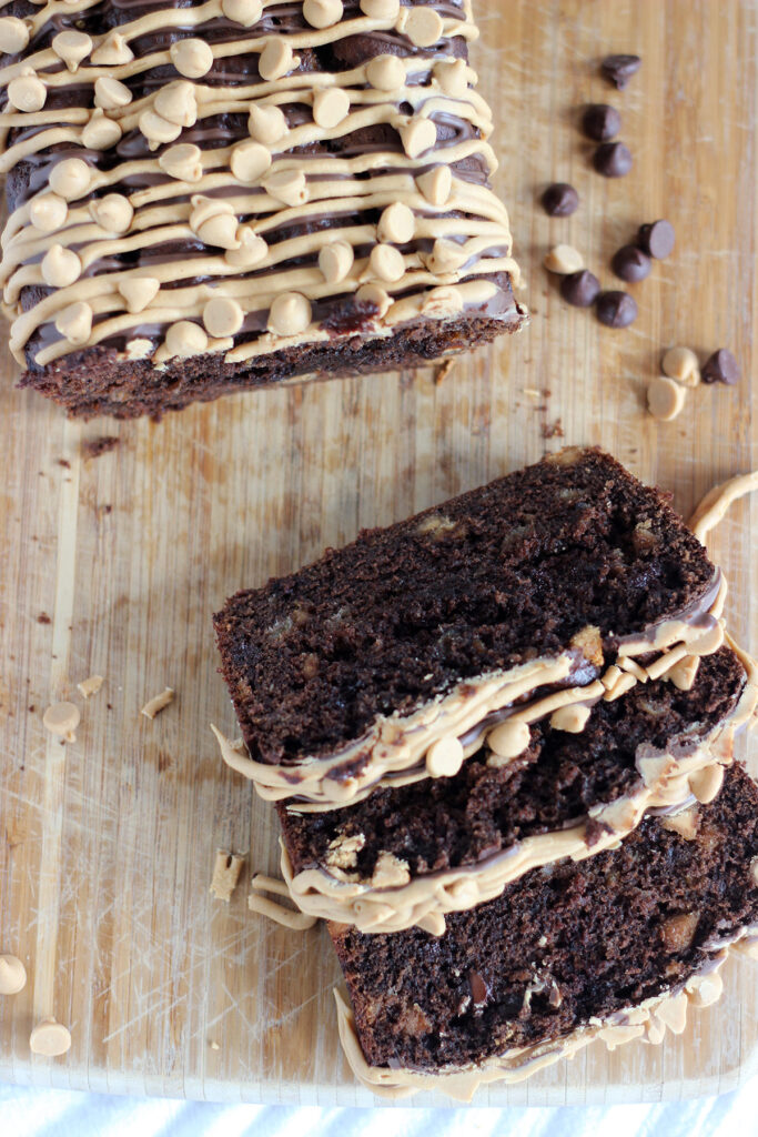 Chocolate Peanut Butter Cup Banana Bread Picture