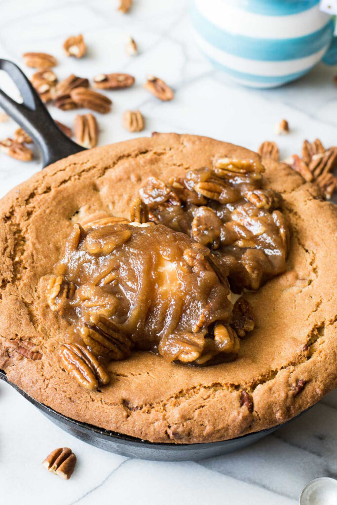Butter Pecan Skillet Cookie Picture