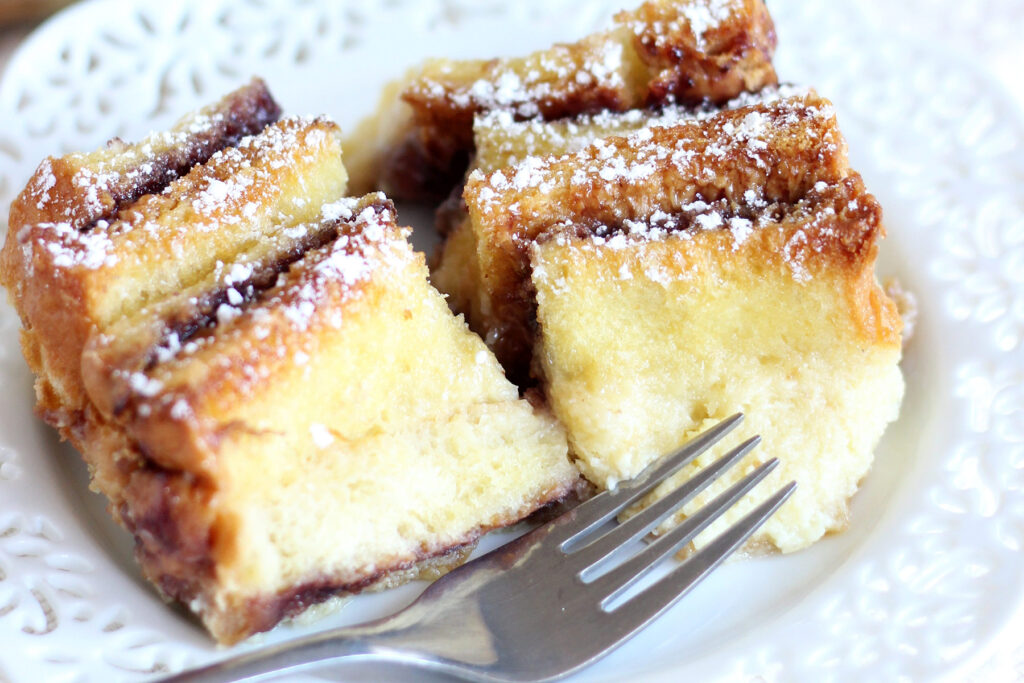 Peanut Butter and Jelly Bread Pudding Image