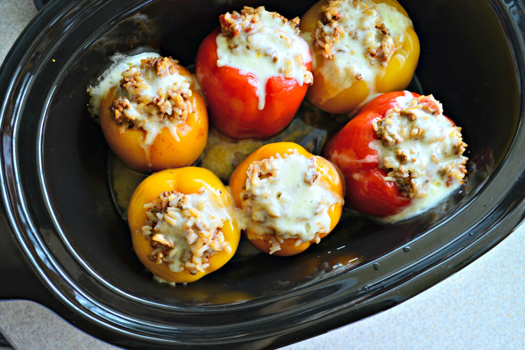 Slow Cooker Stuffed Peppers with Beef Image