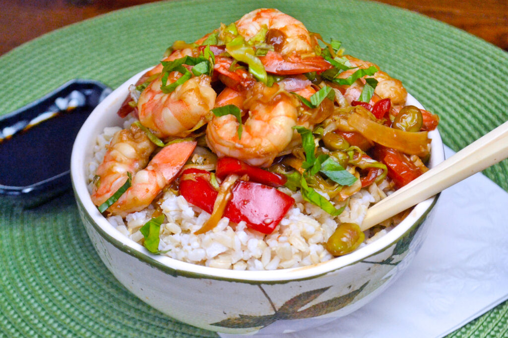 Asian Shrimp Rice Bowls Pic
