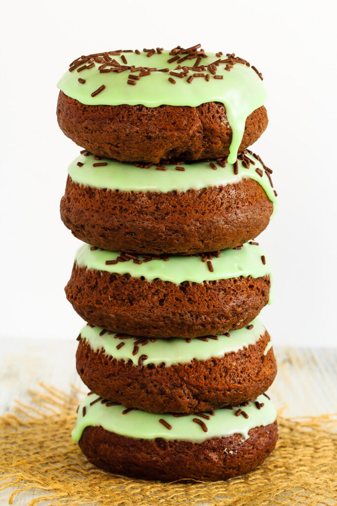 Baked Chocolate Mint Doughnuts Picture