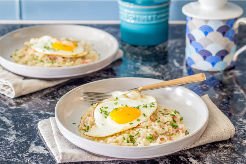 Bacon and Egg Risotto Photo