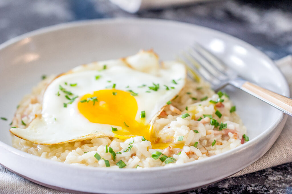 Bacon and Egg Risotto Pic