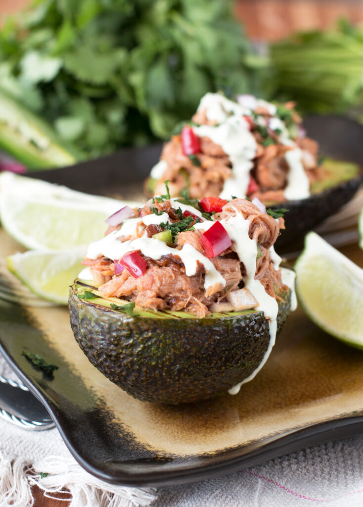 File 1 Grilled Pulled Pork Tex Mex Stuffed Avocados