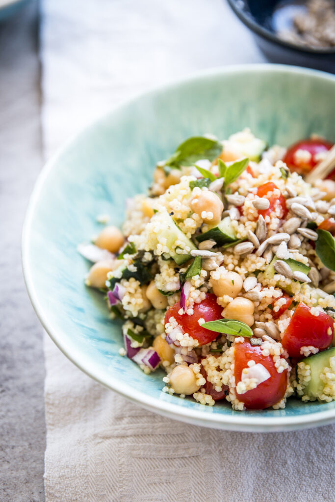Mediterranean Chopped Chickpea Couscous Salad Pic