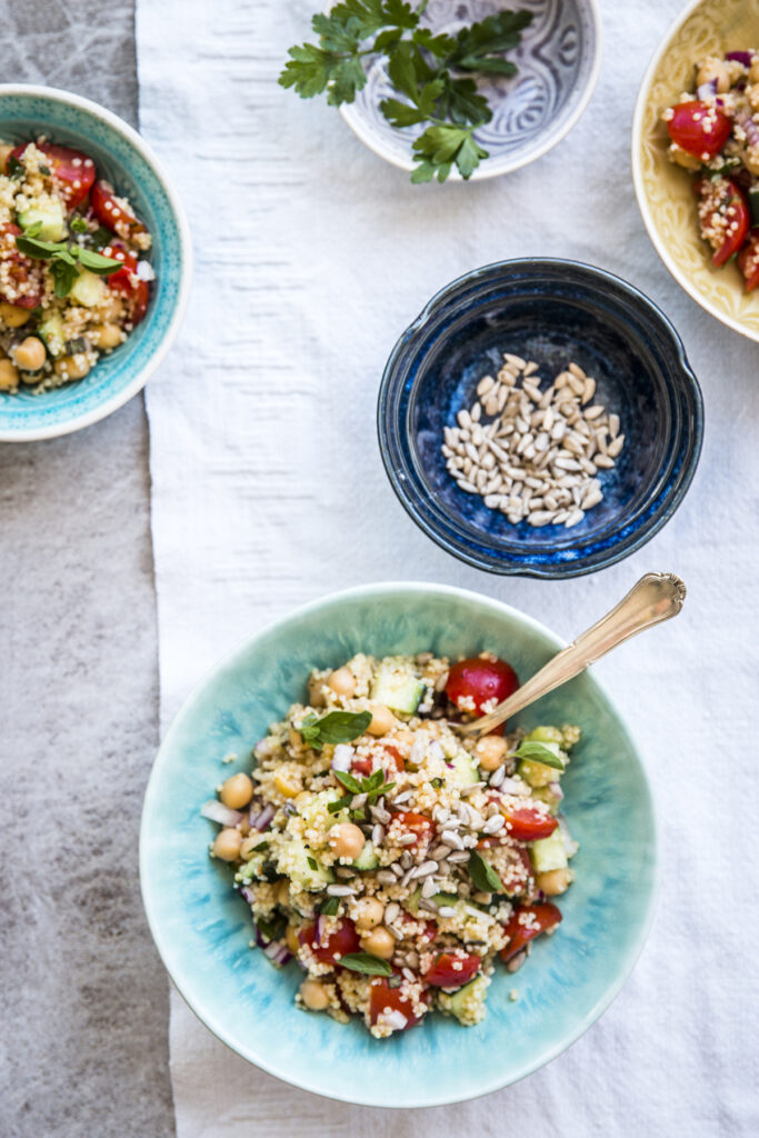 Mediterranean Chopped Chickpea Couscous Salad Picture