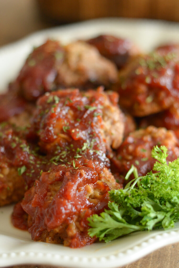 Gluten Free Slow Cooker Tangy Turkey Meatballs Pic