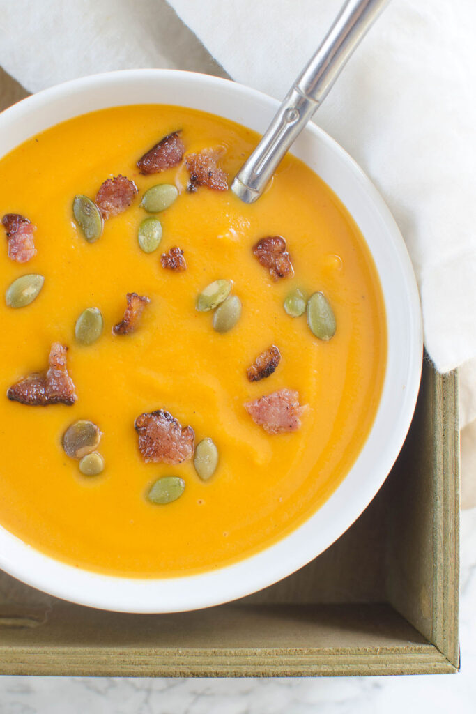 Paleo Butternut Squash and Bacon Soup Image