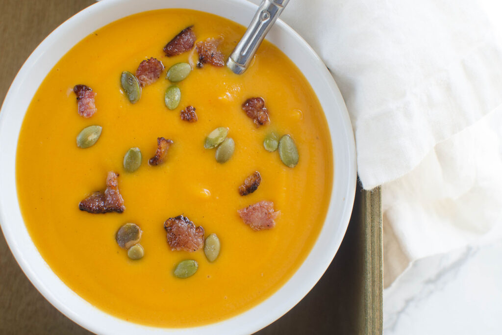Paleo Butternut Squash and Bacon Soup Photo