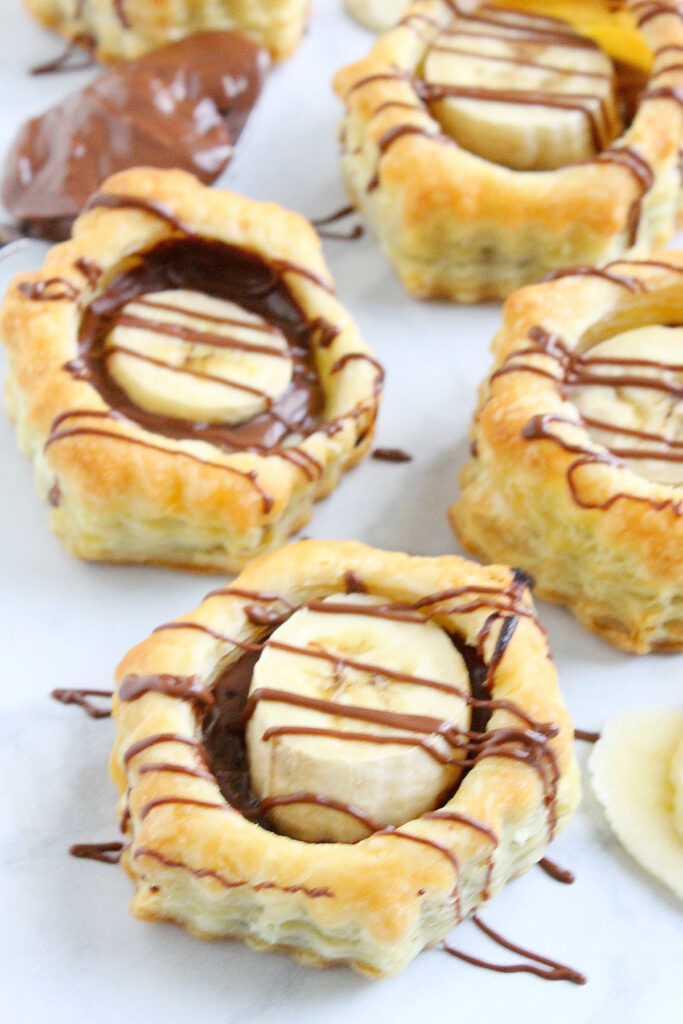 Banana Nutella Puff Pastry Cups Image