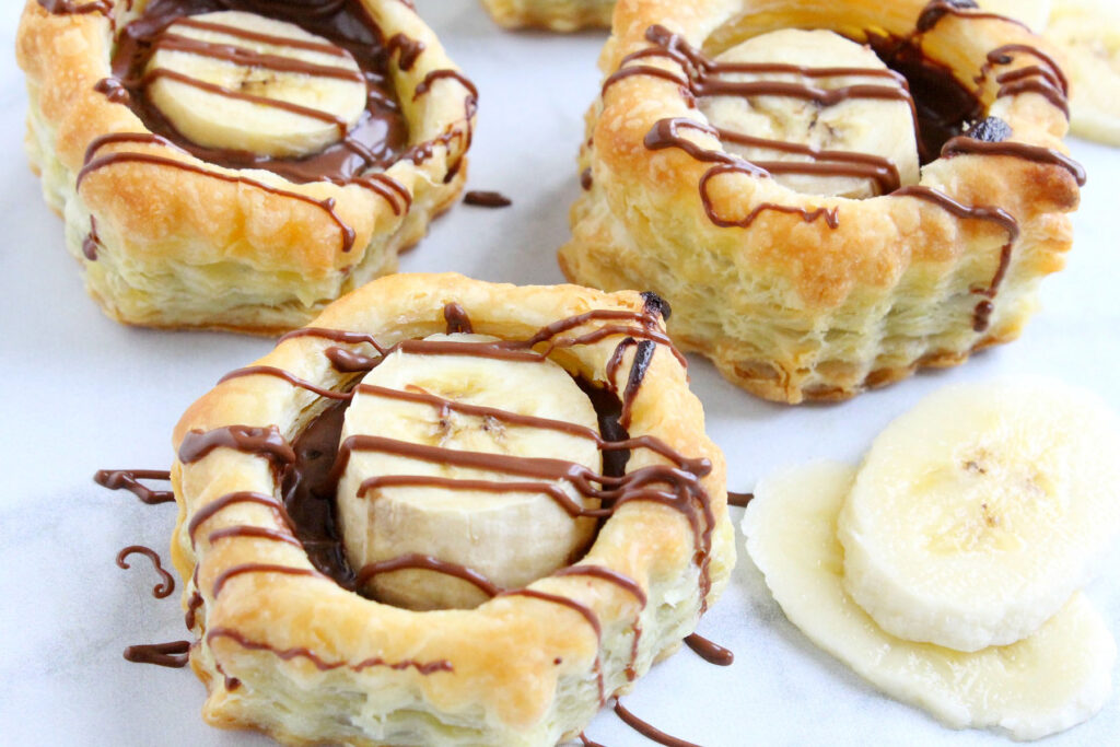 Banana Nutella Puff Pastry Cups Photo