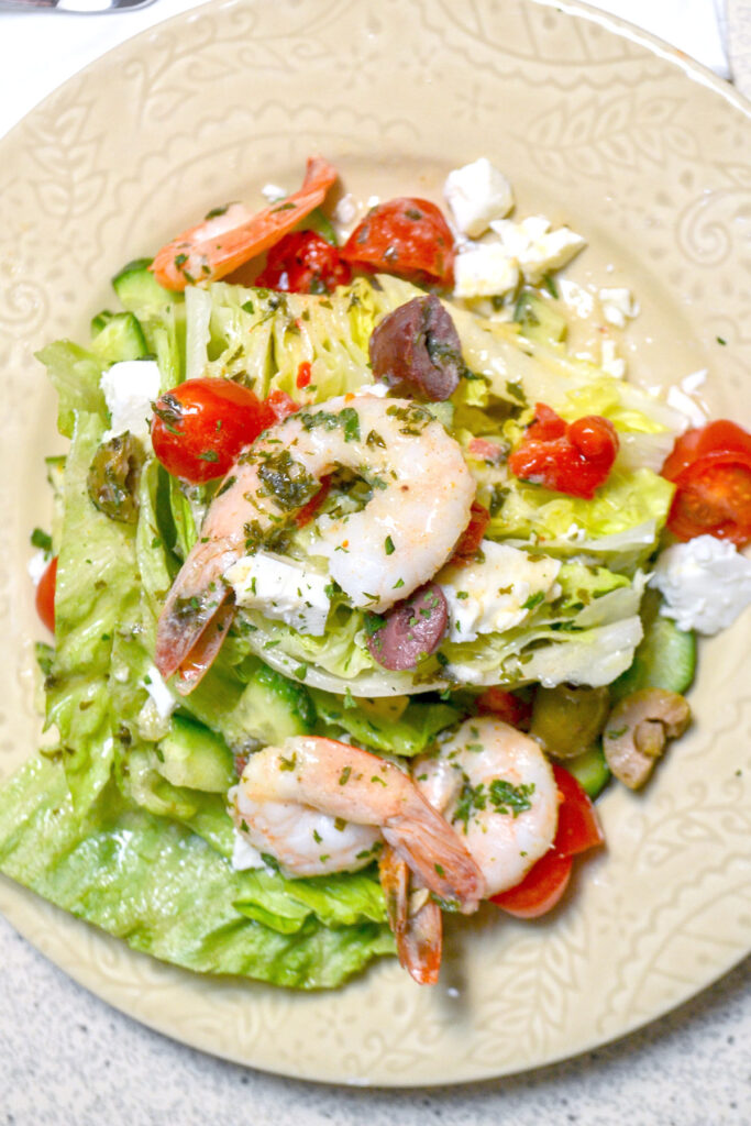 Mediterranean Shrimp Wedge Salad Picture
