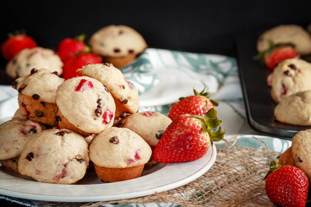 Mini Strawberry Chocolate Chip Muffins Image
