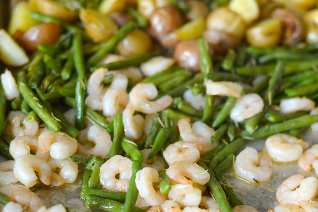 Garlic Rosemary Shrimp Sheet Pan Dinner Pic