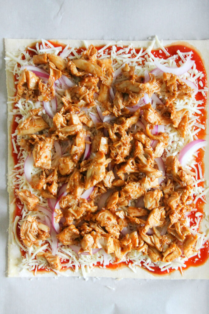 Puff Pastry BBQ Chicken Pizza Image