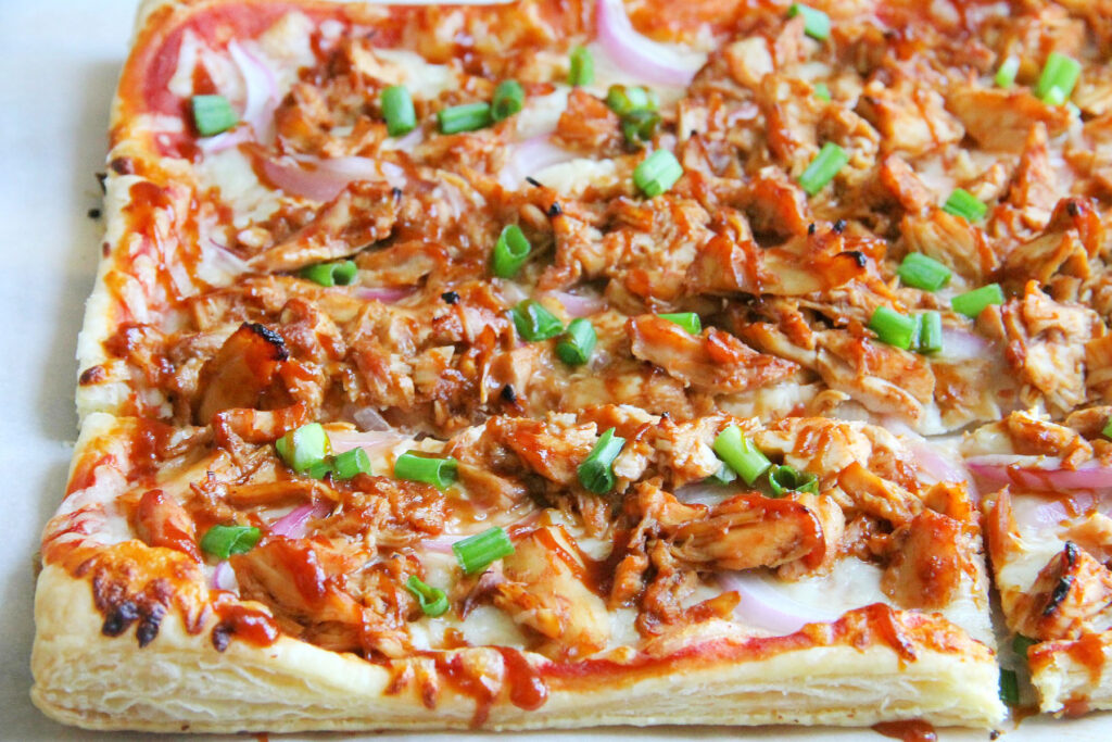 Puff Pastry BBQ Chicken Pizza Photo