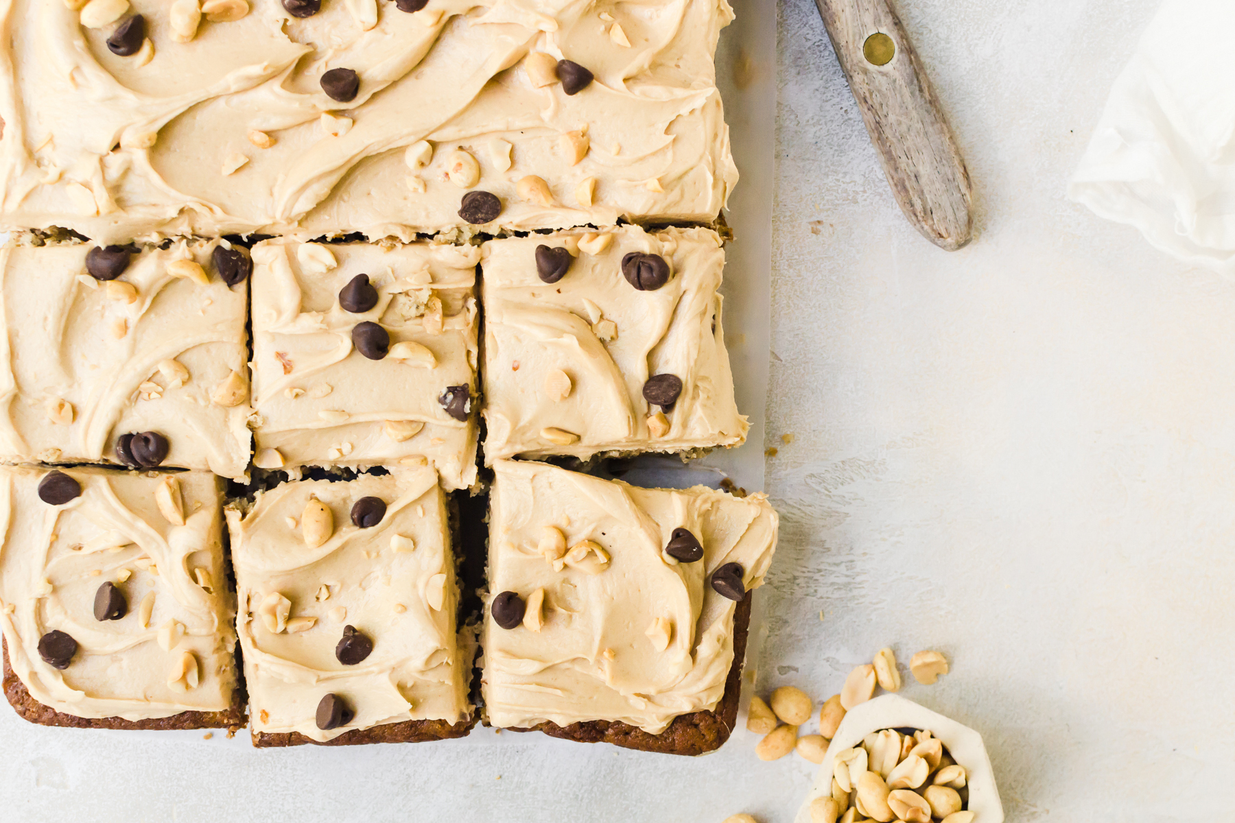 Banana Sheet Cake with Peanut Butter Frosting Photo