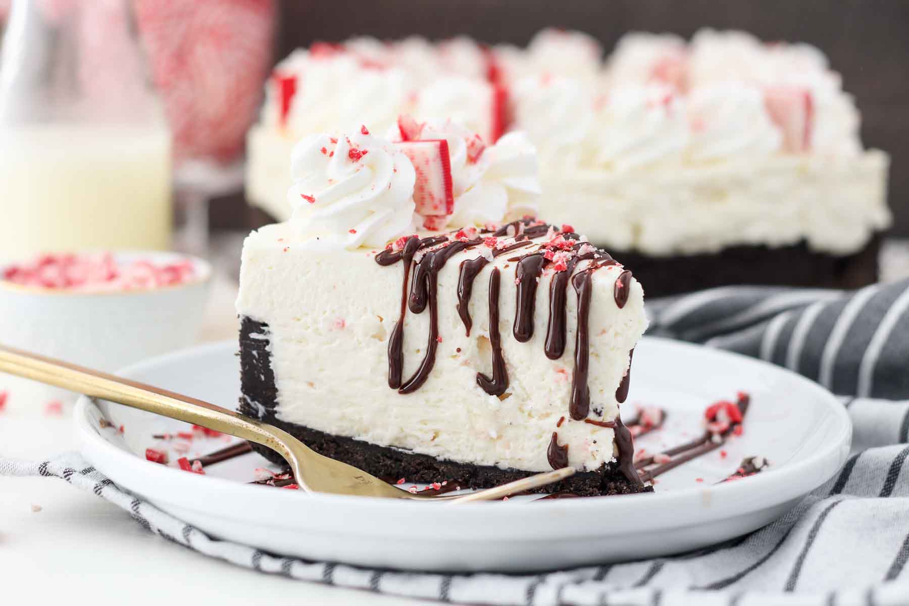 White Chocolate Peppermint Cheesecake Photo