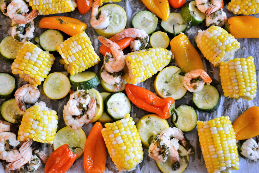 Sheet Pan Roasted Shrimp and Summer Vegetables Pic