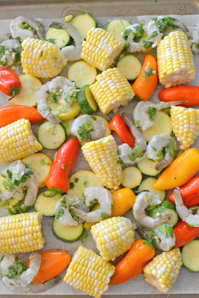 Sheet Pan Roasted Shrimp and Summer Vegetables Picture
