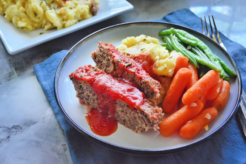 Instant Pot Meatloaf with Garlic Mashed Potatoes Photo