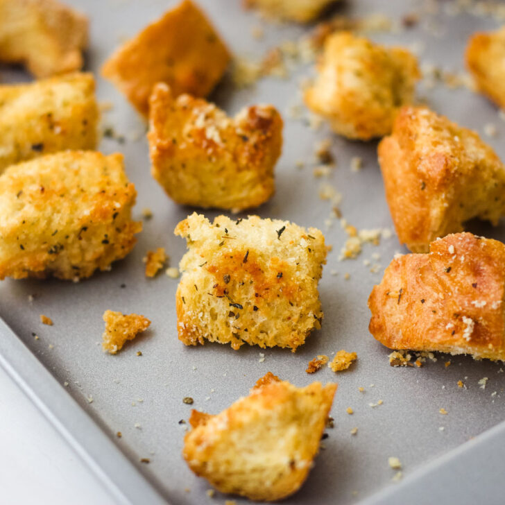 Toaster Oven Baked Croutons Photo