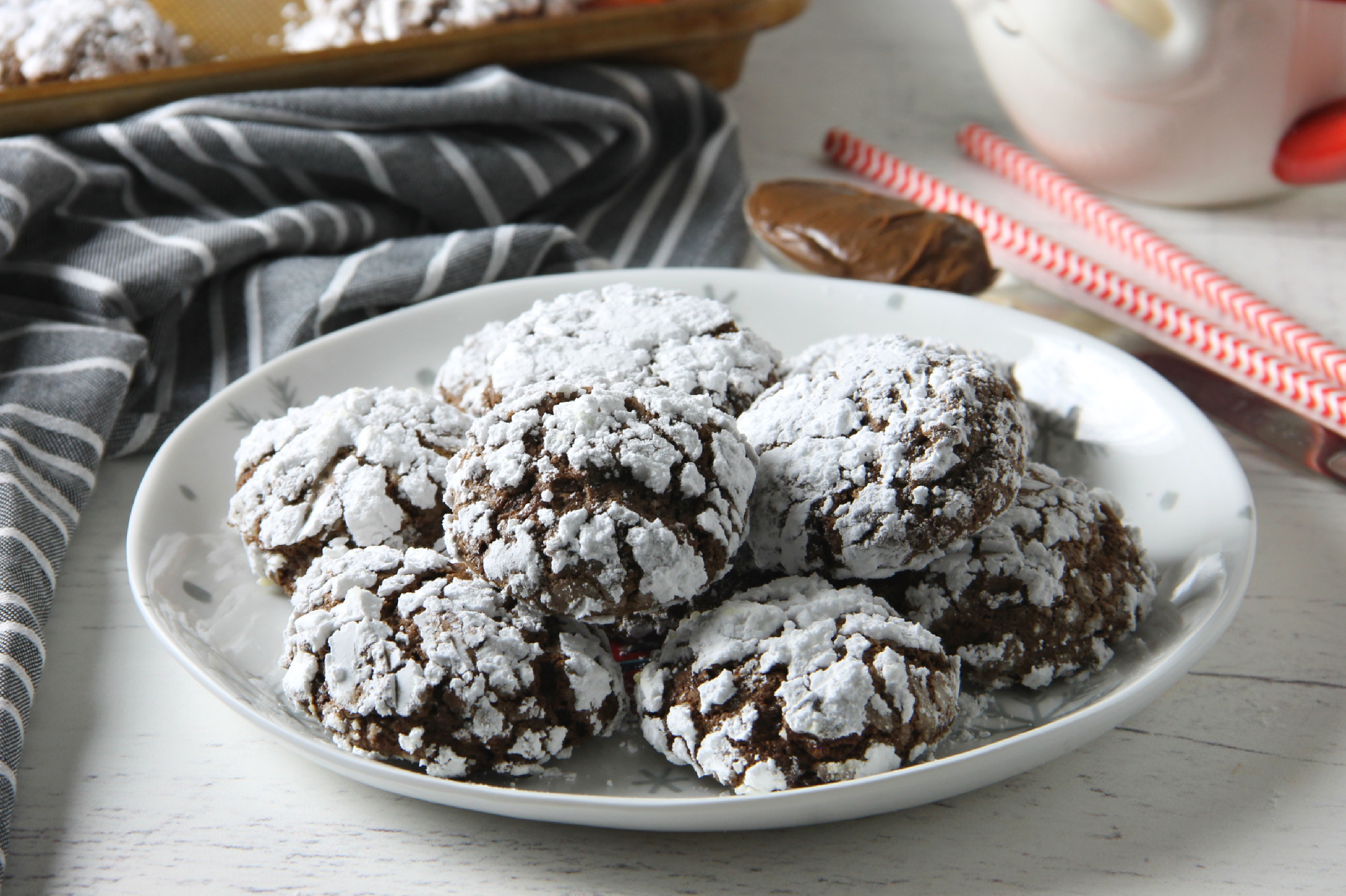 Chocolate Hazelnut Crinkle Cookies Photo
