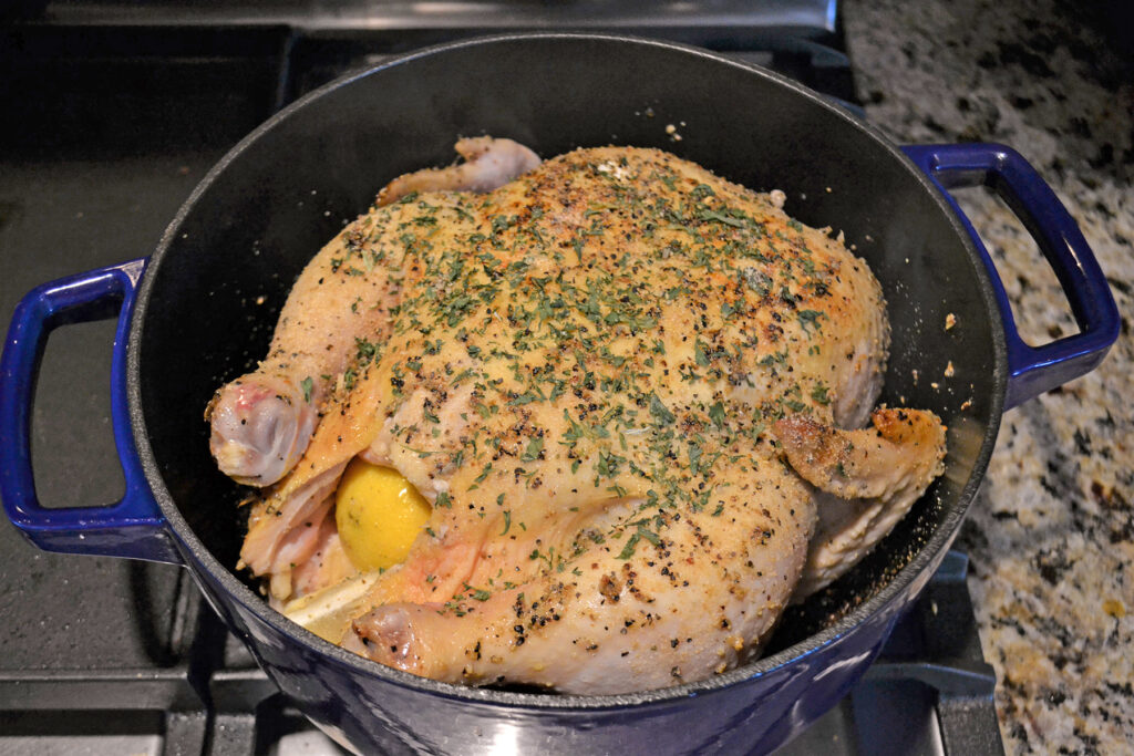 Dutch Oven Roast Chicken with Lemon Picture