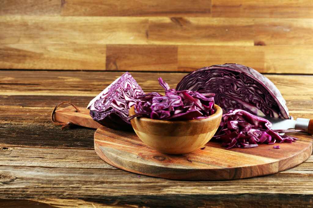 Red cabbage slaw photo