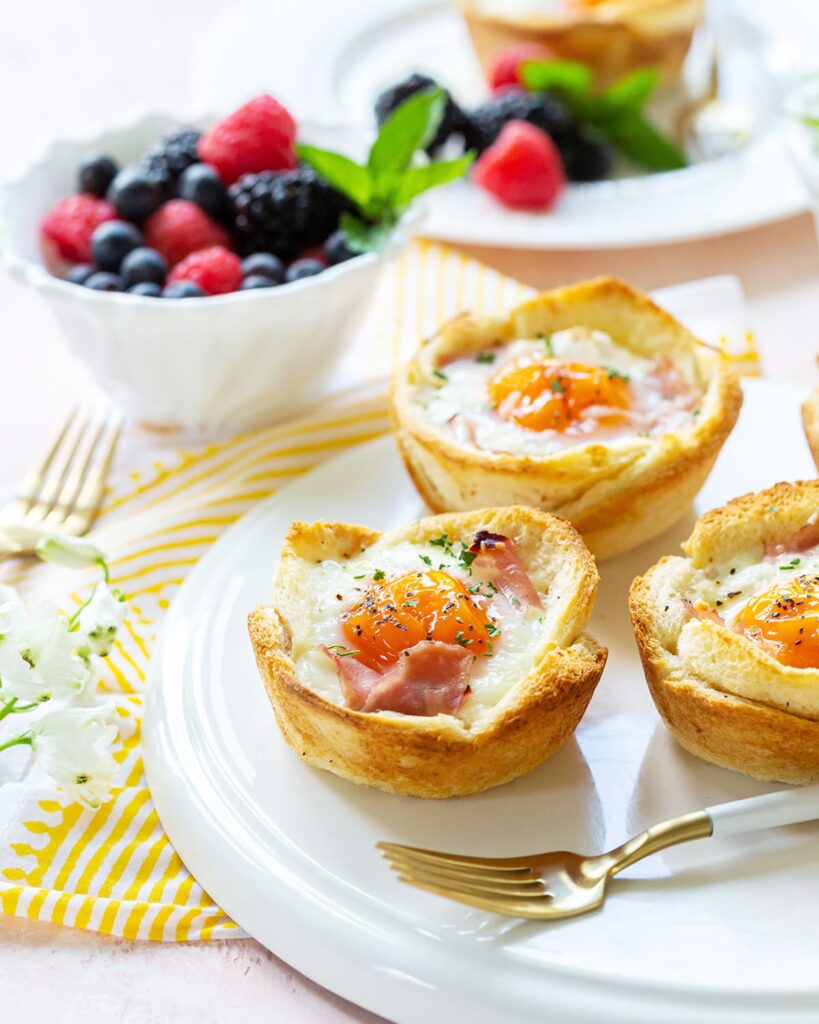 Croque Madame Breakfast Cups Recipe Photo by Pizzazzerie