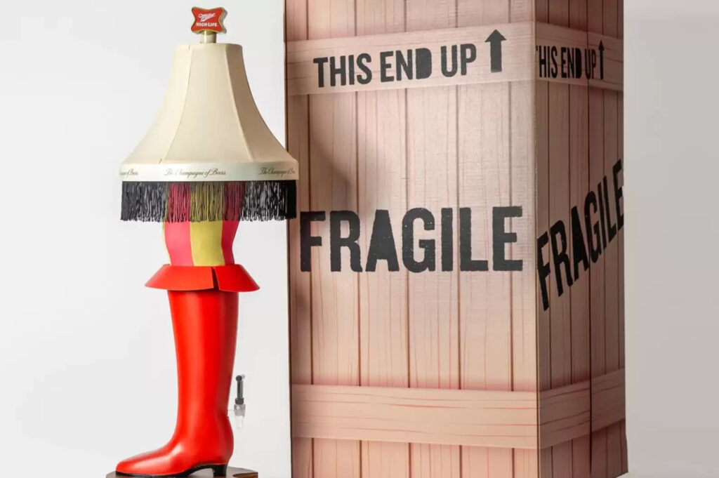 Miller High Life Christmas Story Leg Lamp Picture