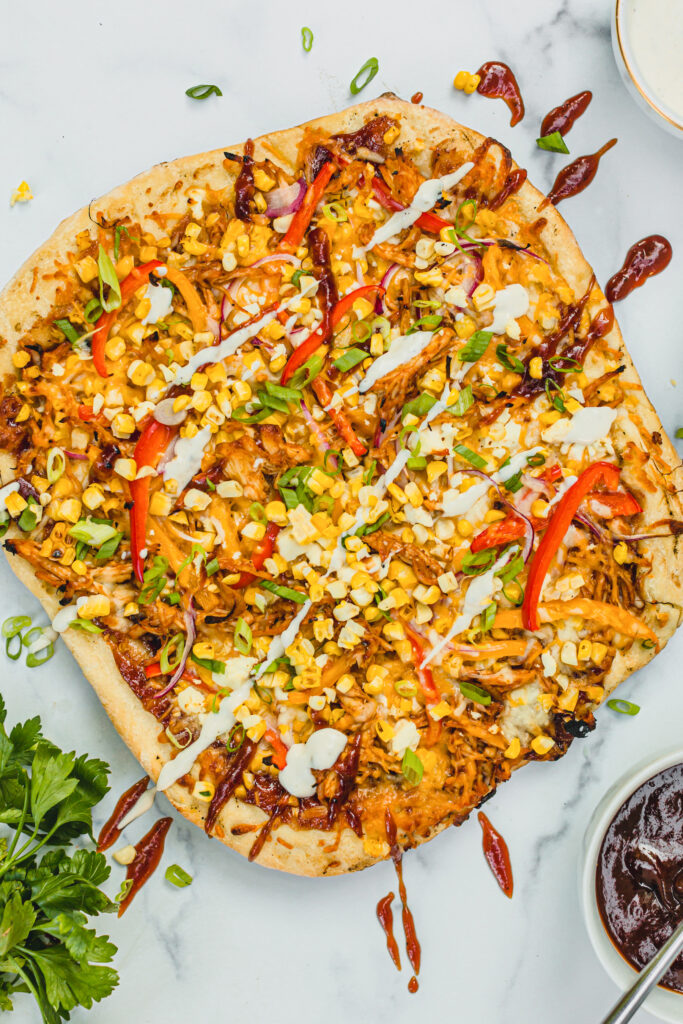 Grilled Barbecue Chicken Pizza Photo