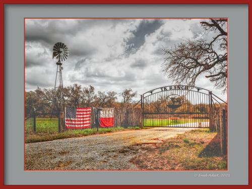 TK Ranch- Willow Loop w Red Frame 16x12