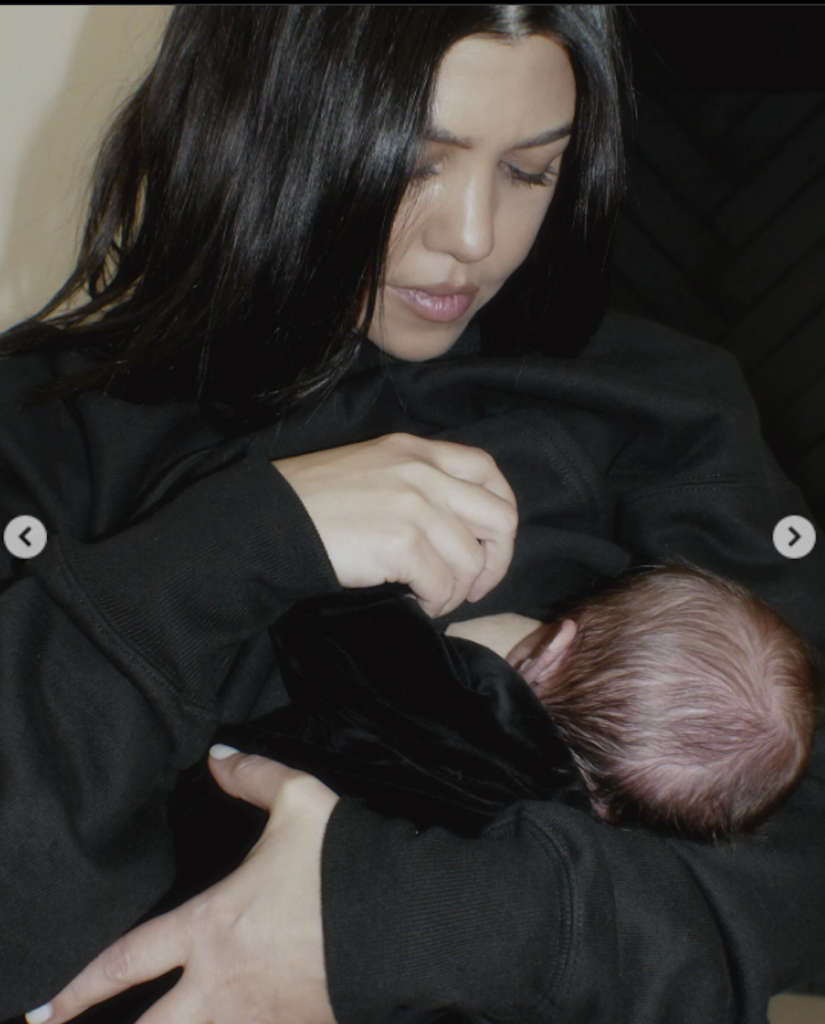 Kourtney Kardashian breastfeeding