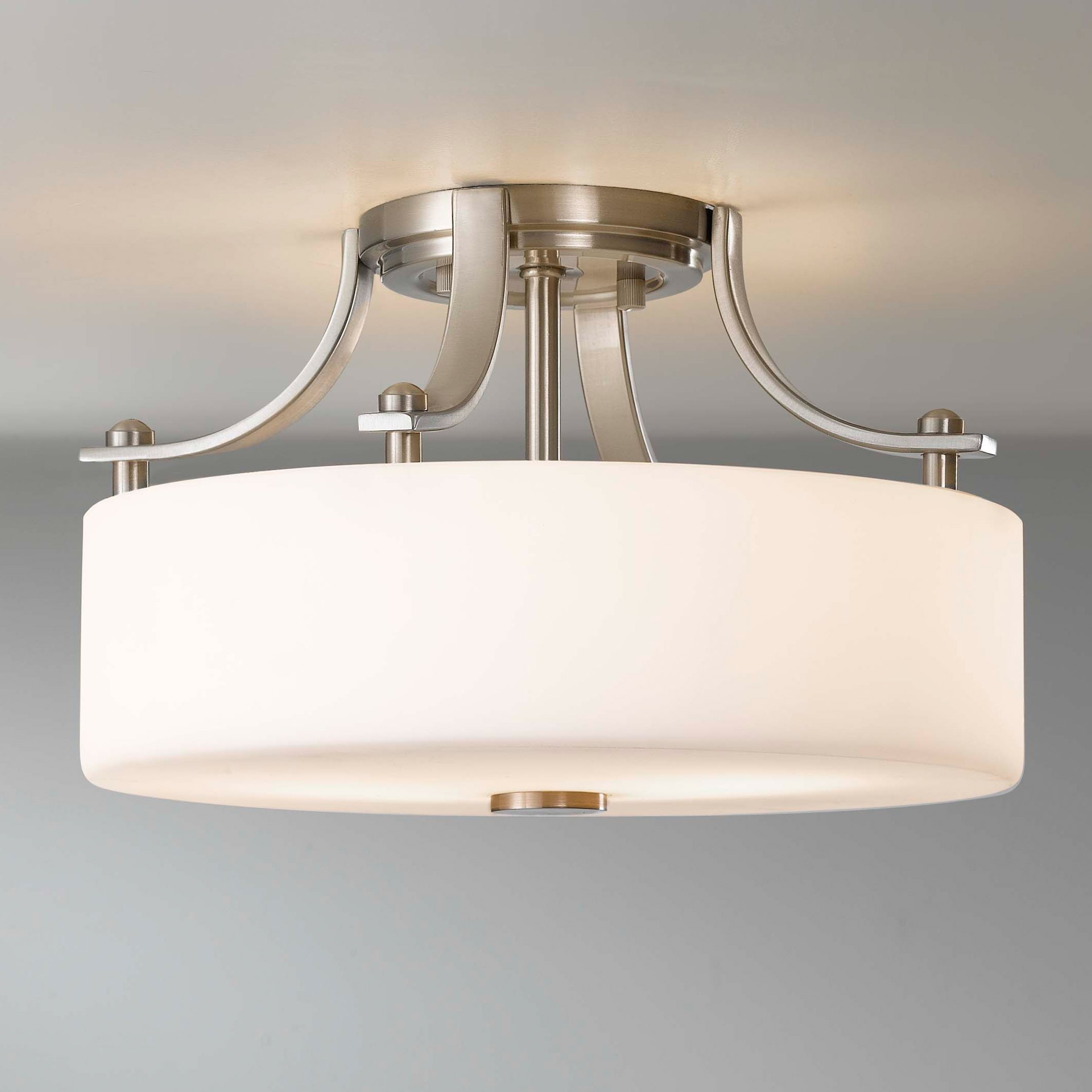 Brushed Steel Kitchen Ceiling Lightswhite flushmount light fixture flush mount ceiling light