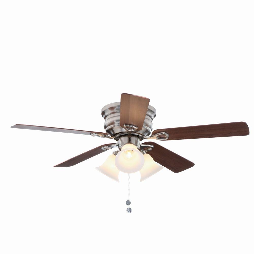 Ceiling Fans That Use Standard Light Bulbsclarkston 44 in brushed nickel ceiling fan with light kit
