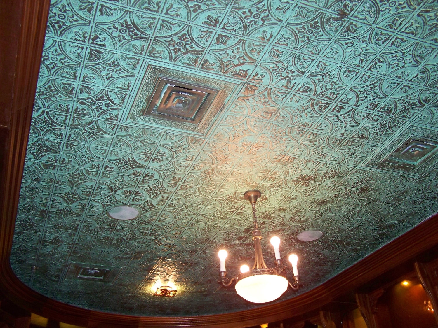 Faux Bronze Ceiling Tileseasy install tin ceiling tiles save money