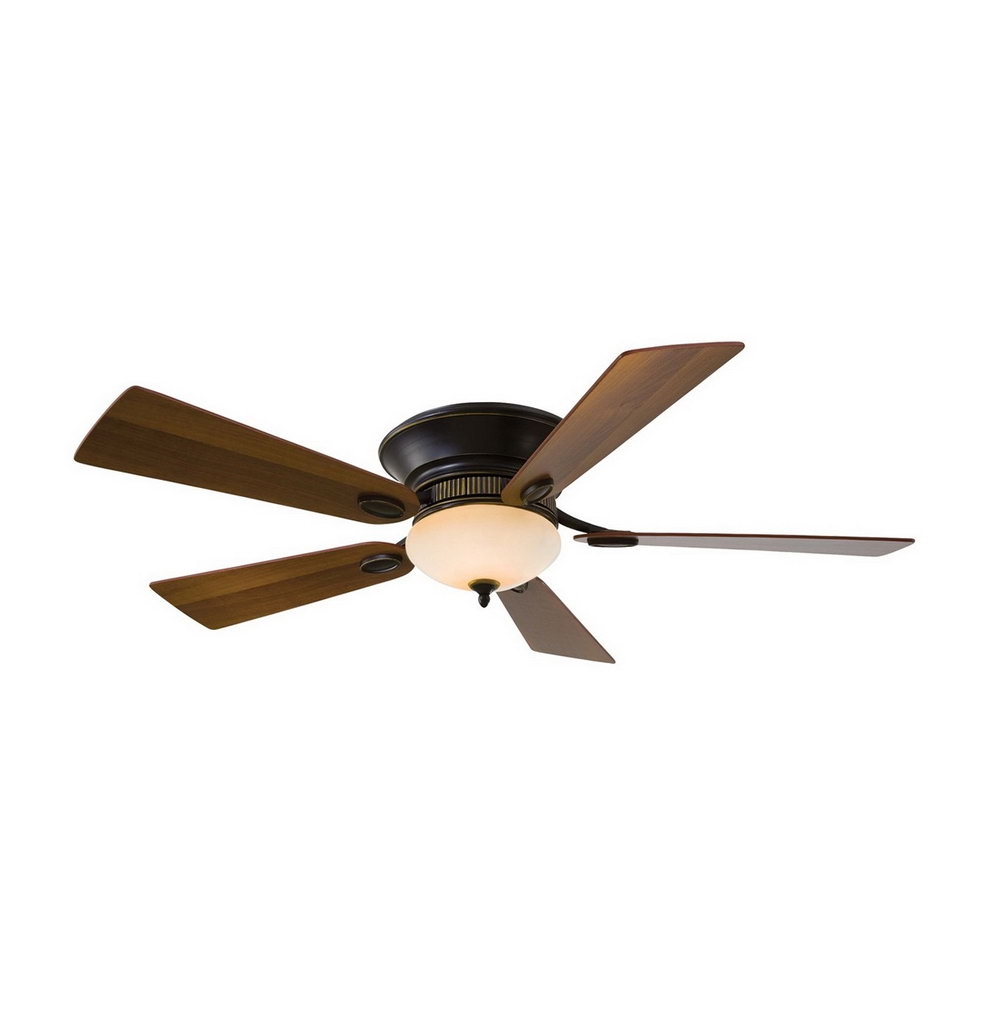 Flush Mount Ceiling Fan With Light And Remote Control