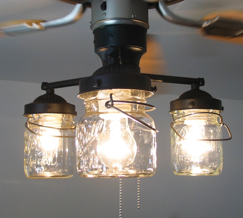 Mason Jar Ceiling Fan Lights