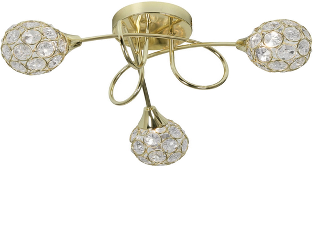 Polished Brass Flush Ceiling Lights2 and 3 light semi flush ceiling lights from easy lighting