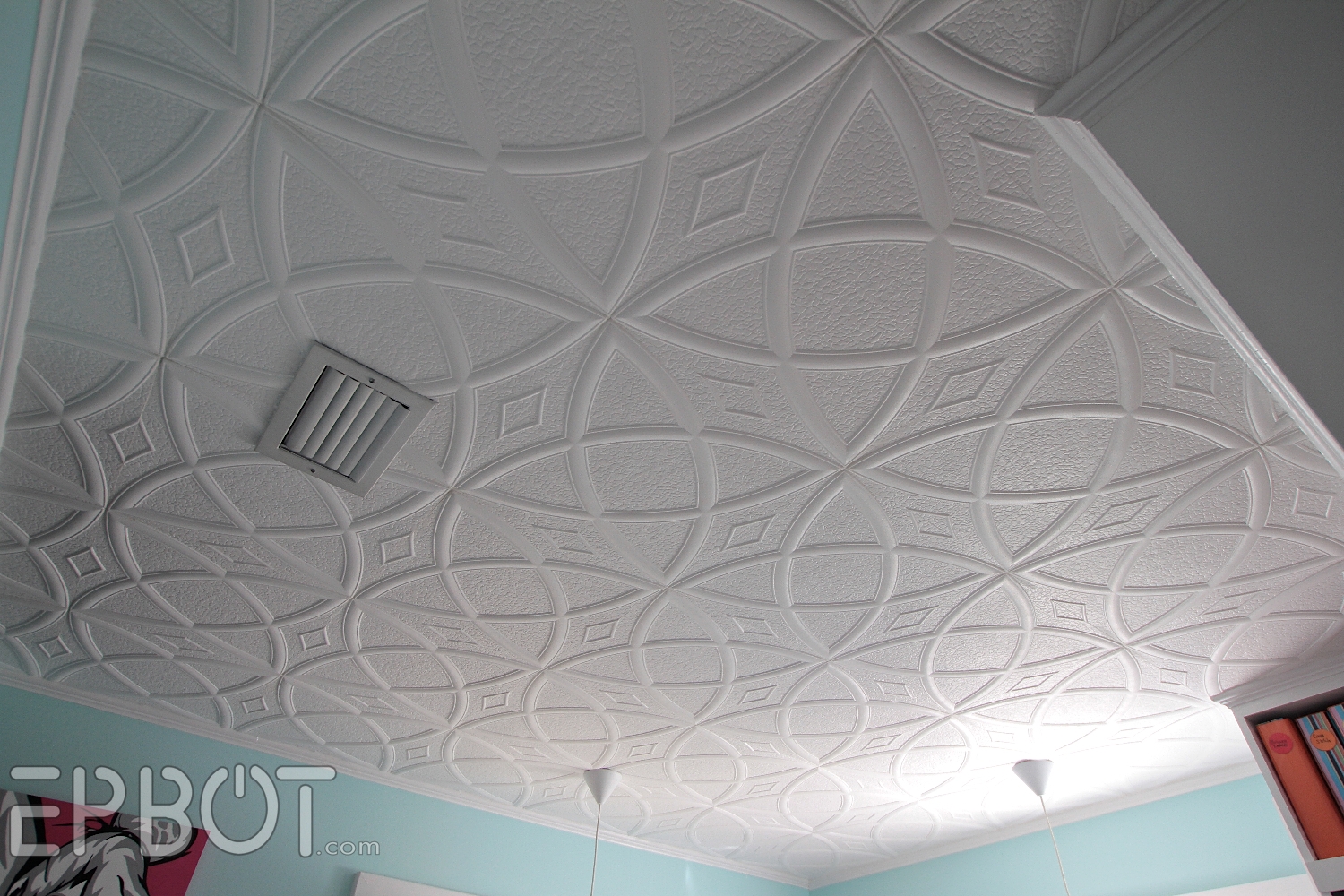Styrofoam Ceiling Tile Adhesiveepbot diy faux tin tile ceiling