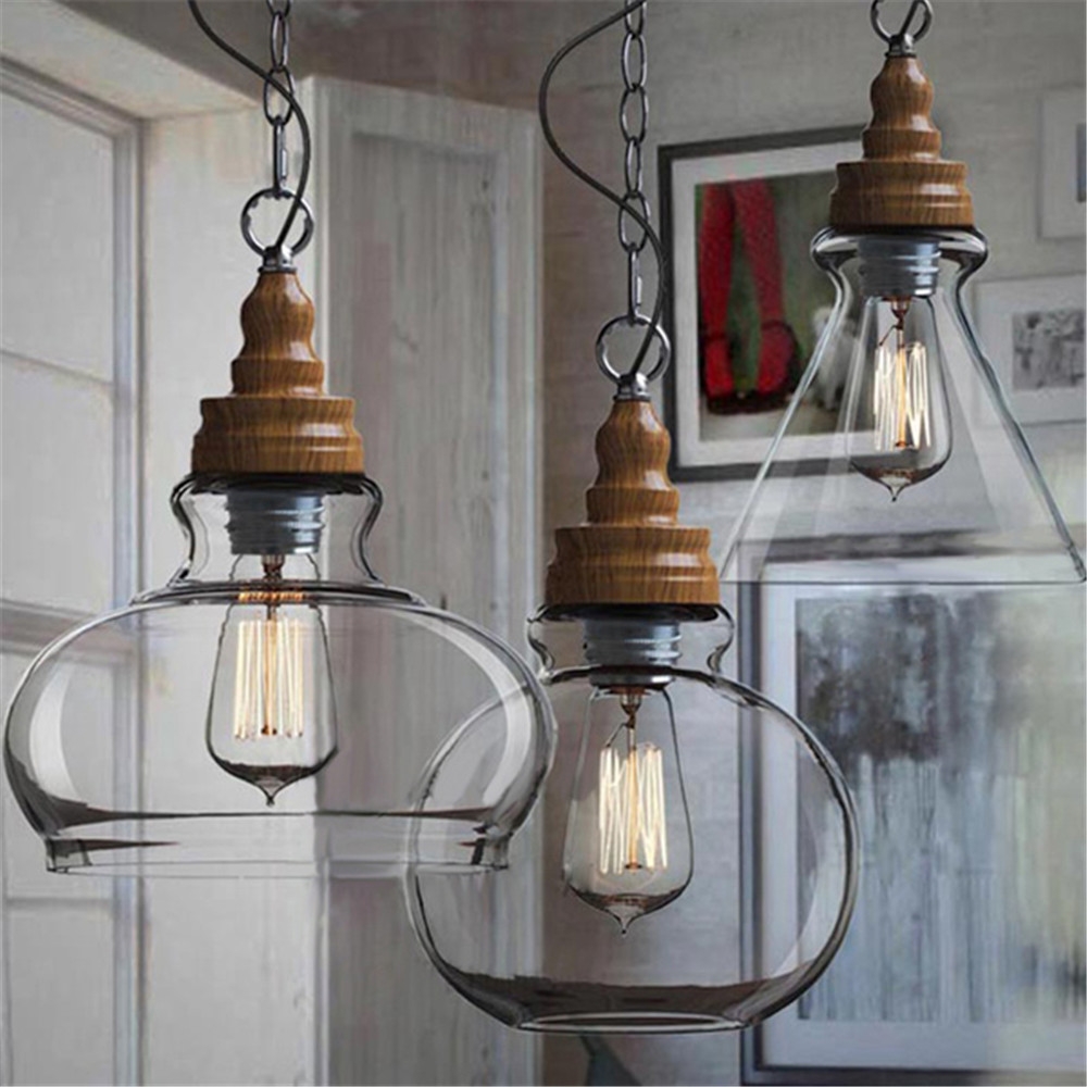 Vintage Style Kitchen Ceiling Lightscreative loft style vintage industrial pendant lights three shades