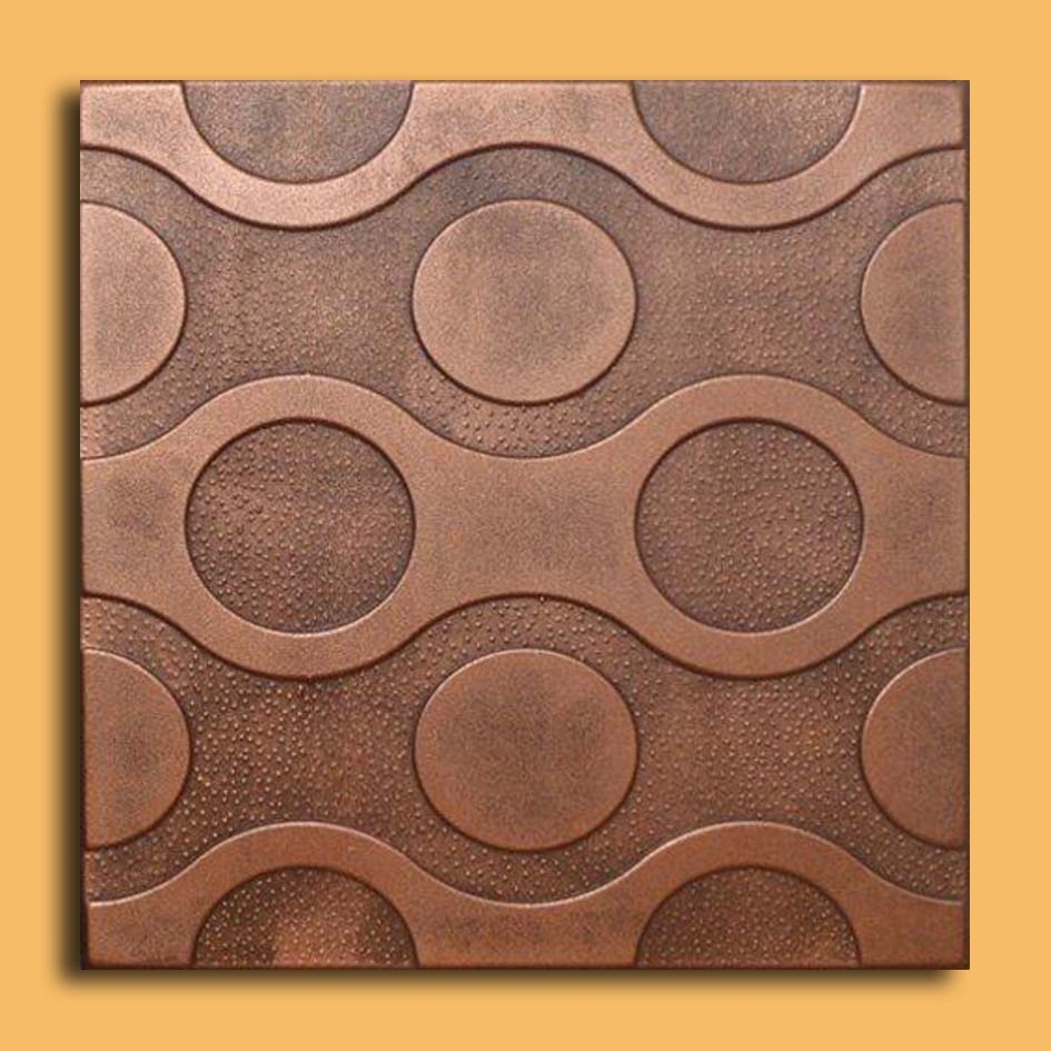 Brown Ceiling Tile Grid