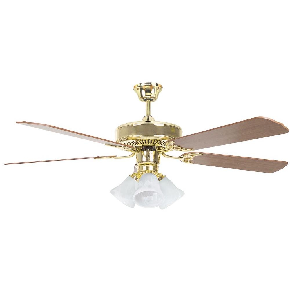 Polished Brass Ceiling Fans With Lights