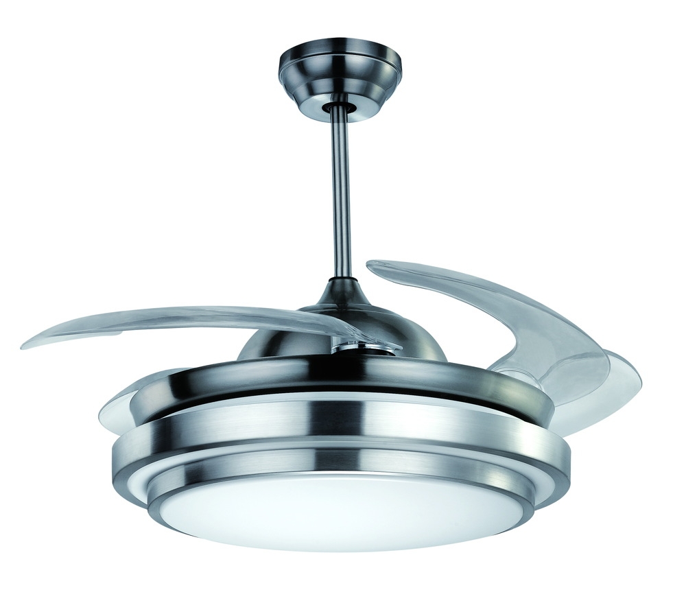 Wraptor Ceiling Fan With Retractable Blades & Light