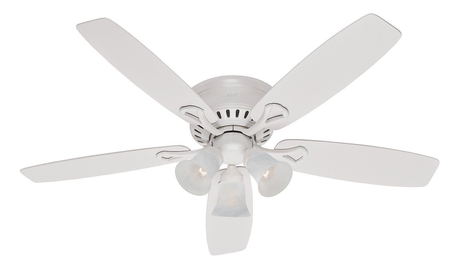 52 White Ceiling Fan With Light And Remotehunter low profile ceiling fan with light awesome hunter 52 white