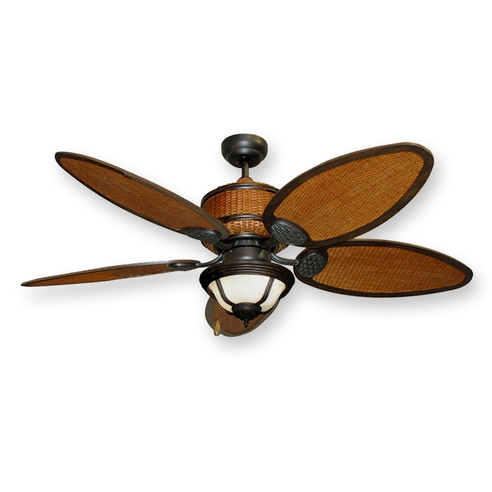 Flush Mount Tropical Ceiling Fans With Lights